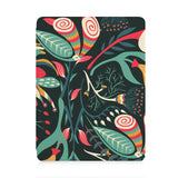 front view of personalized iPad case with pencil holder and Autumn Leaves design