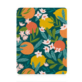 front view of personalized iPad case with pencil holder and Fruits design