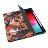 personalized iPad case with pencil holder and Sushi Cats design - swap