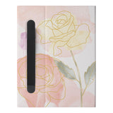 The Personalized VistaCase reMarkable Pen Holder Case with Artistic Flower design features a built-in Marker pen holder,