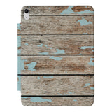  the VistaCase Personalized iPad Slim Fit Case with Wood design,  Crafted with a durable fabric exterior and a soft interior lining.