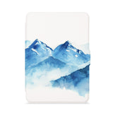 front view of personalized kindle paperwhite case with Watercolor View design