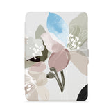 front view of personalized kindle paperwhite case with Artistic Flower design