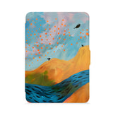 front view of personalized kindle paperwhite case with Abstract Painting design