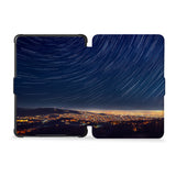 the whole front and back view of personalized kindle case paperwhite case with Starry Night design