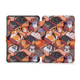 the whole front and back view of personalized kindle case paperwhite case with Sushi Cats design