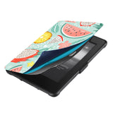 kindle foilo case with Tropical Fruits design, Magnetic attachment ensures cover is securely closed