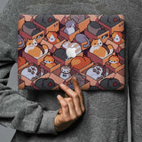 Form-fitting hardshell with Sushi Cats design keeps scuffs and scratches at bay