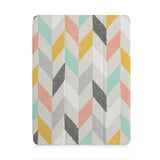 front and back view of personalized iPad case with pencil holder and 06 design