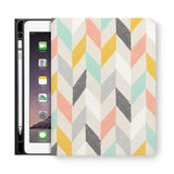 frontview of personalized iPad folio case with 6 design