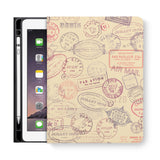 frontview of personalized iPad folio case with 2 design