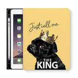 frontview of personalized iPad folio case with 01 design