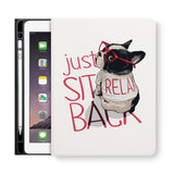 frontview of personalized iPad folio case with 07 design